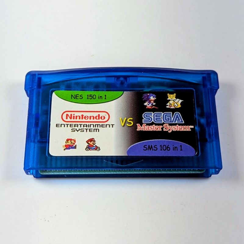 Cartucho 256 en 1 para Game Boy Advance - NES + SMS