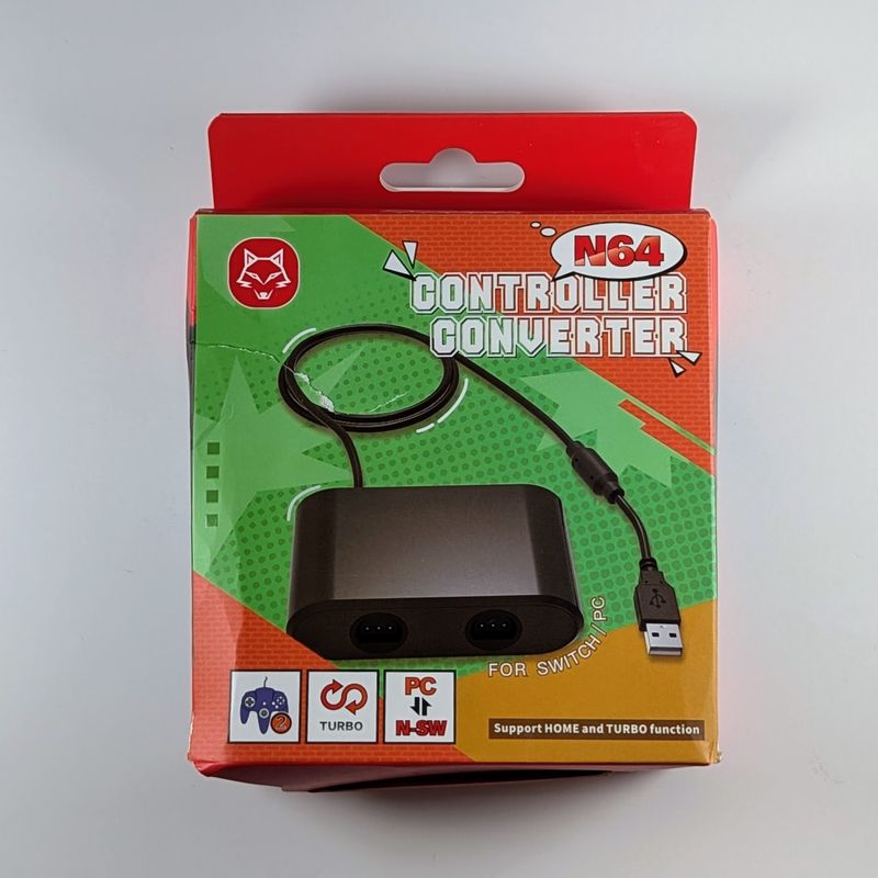 Adaptador de control N64 a USB con 2 puertos
