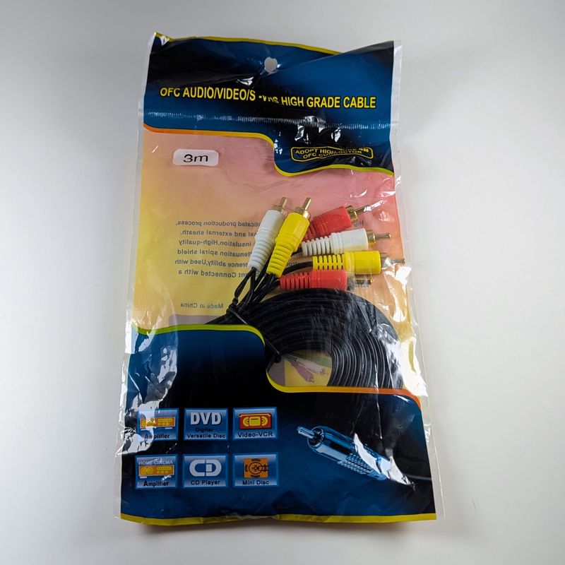 Cable Extension RCA AV Dorado - Audio y Video Compuesto